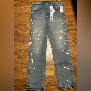 Purple Brand Men's Slim Fit Distressed Jeans - Light Blue